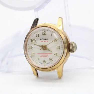 Vintage ROUAN Swiss Made Watch Womens Gold Tone S… - image 1
