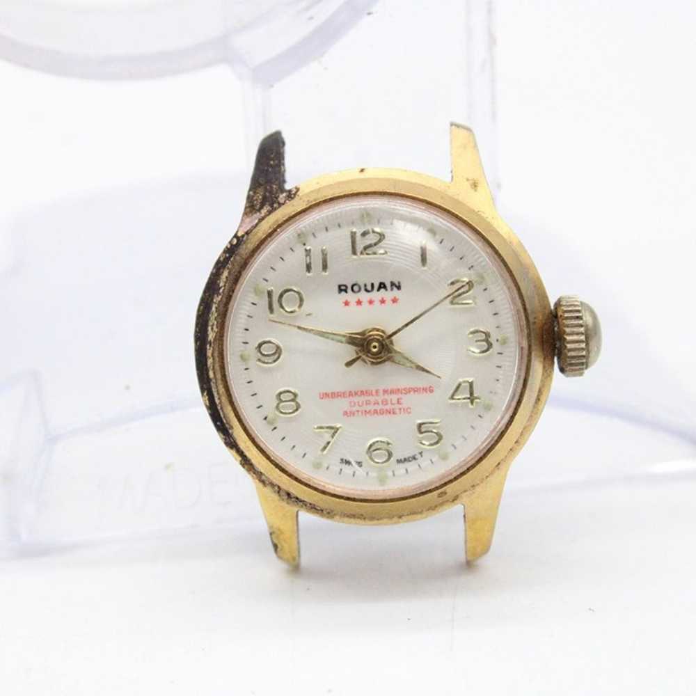 Vintage ROUAN Swiss Made Watch Womens Gold Tone S… - image 2