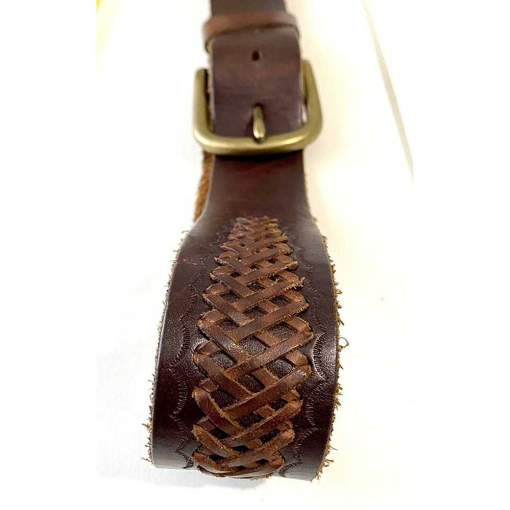 Lucky Brand Vintage Boho Dark Brown Belt Braided … - image 3