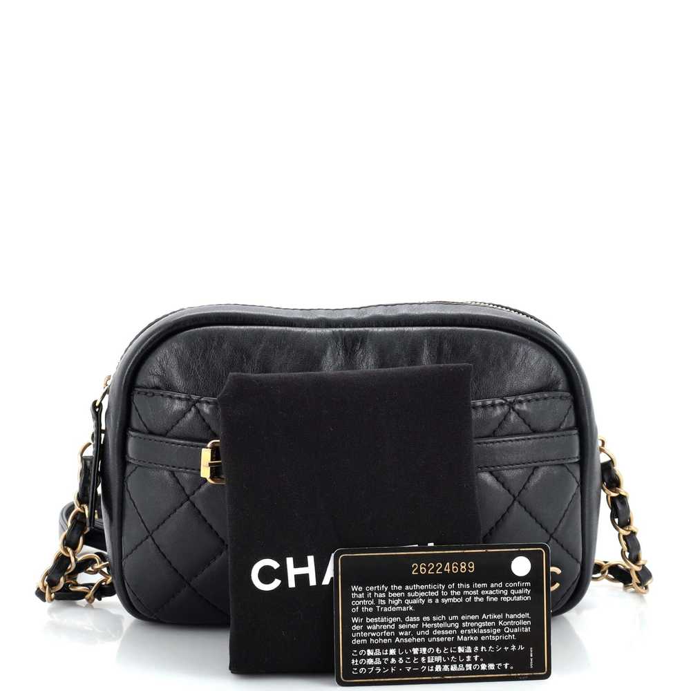CHANEL Buckle Camera Case Bag Quilted Lambskin La… - image 2