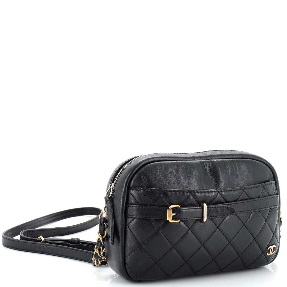 CHANEL Buckle Camera Case Bag Quilted Lambskin La… - image 3