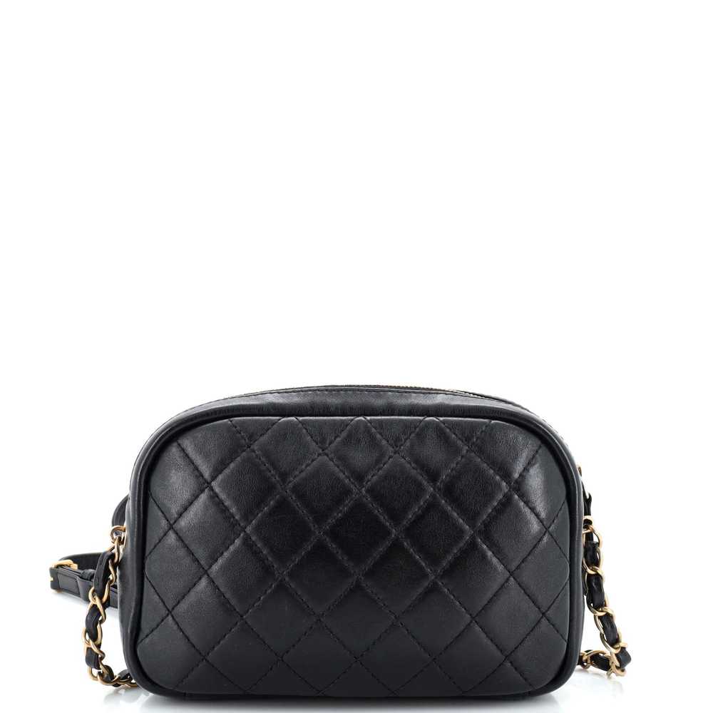 CHANEL Buckle Camera Case Bag Quilted Lambskin La… - image 4