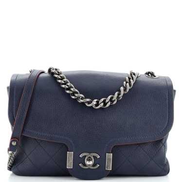 CHANEL Archi Chic Flap Bag Quilted Grained Calfski