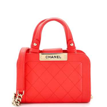 CHANEL Label Click Shopping Tote Quilted Calfskin 