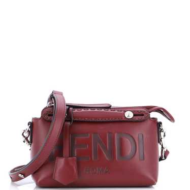 FENDI Logo By The Way Satchel Embossed Leather Min