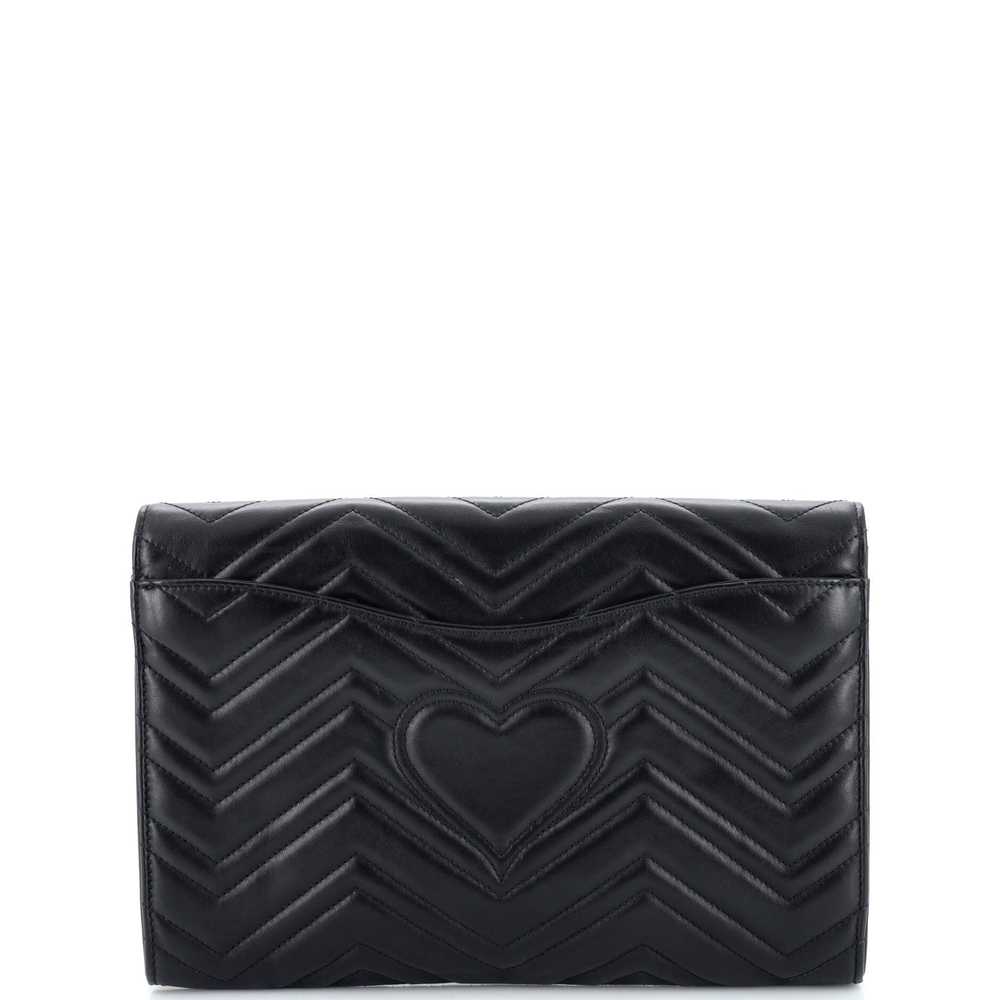 GUCCI GG Marmont Flap Clutch Matelasse Leather - image 3