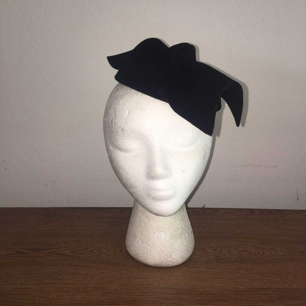 Knotted Bow Wool Felt Headpiece for Women - image 8