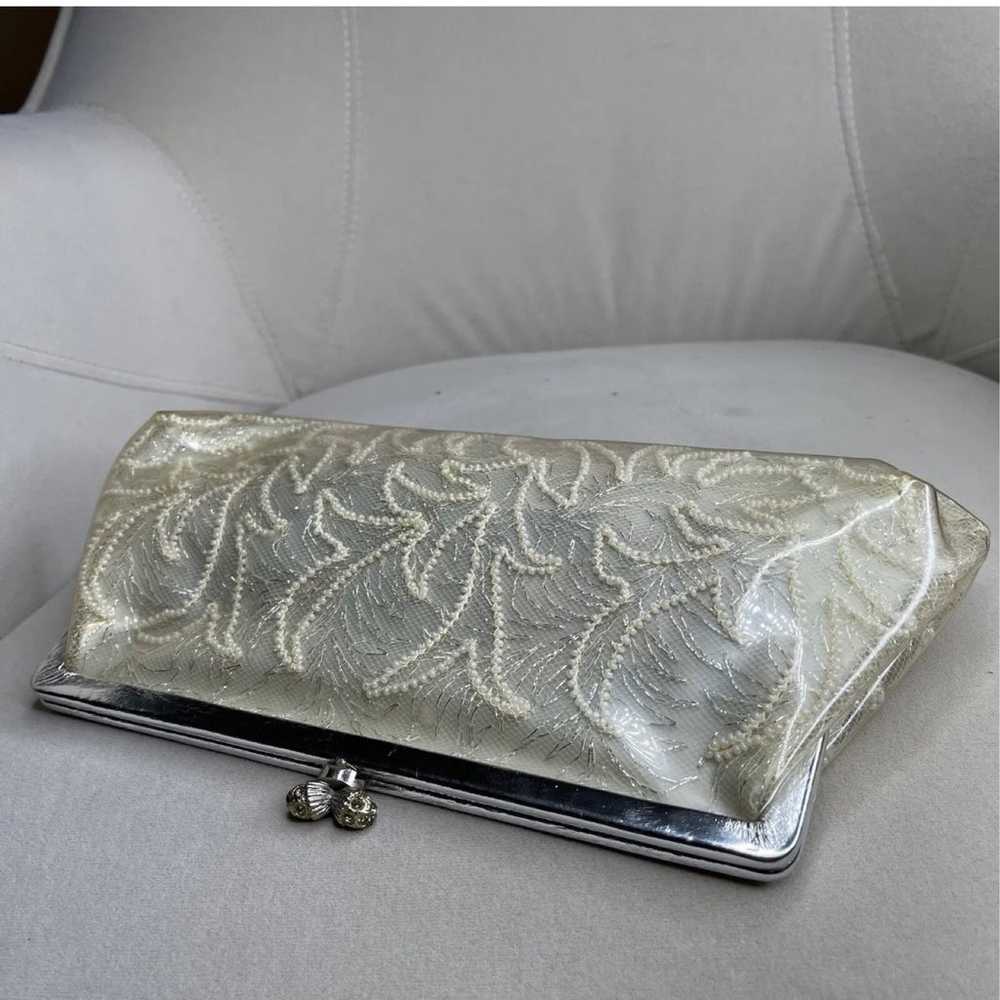 Vintage Beaded Plastic Overlay Small Clutch Purse… - image 1