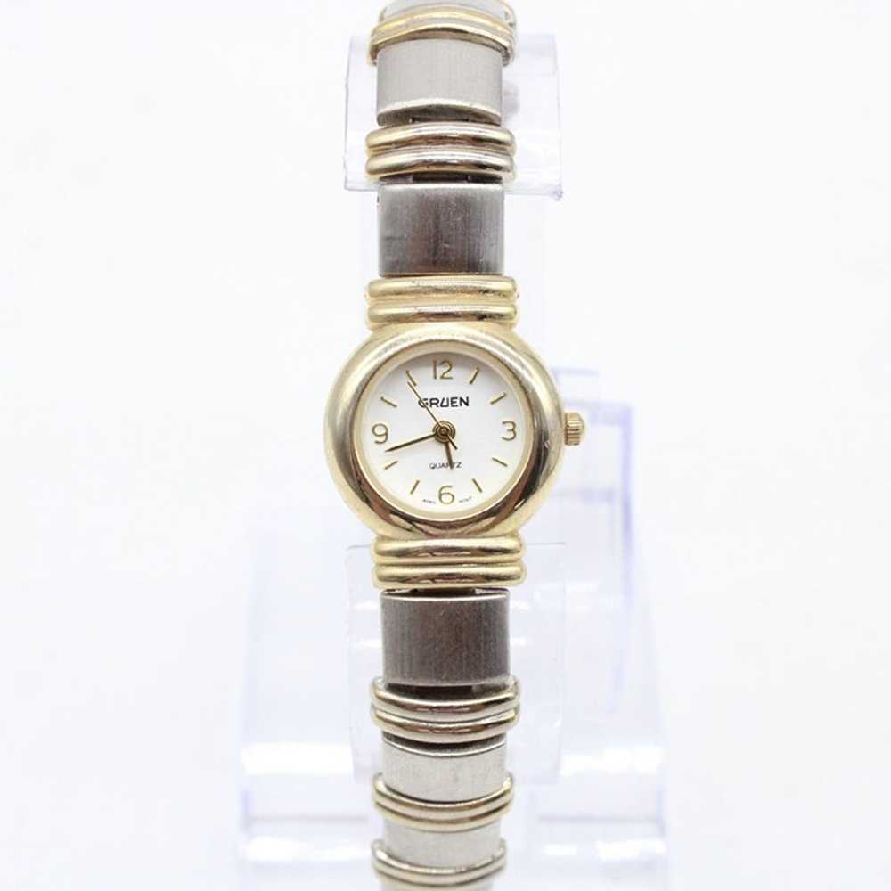 Vintage Gruen Watch Womens Silver Tone Stainless … - image 1