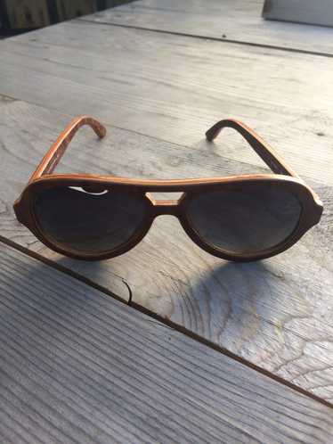 Vintage Handmade in Ohio, USA Wooden Sunglasses - image 1
