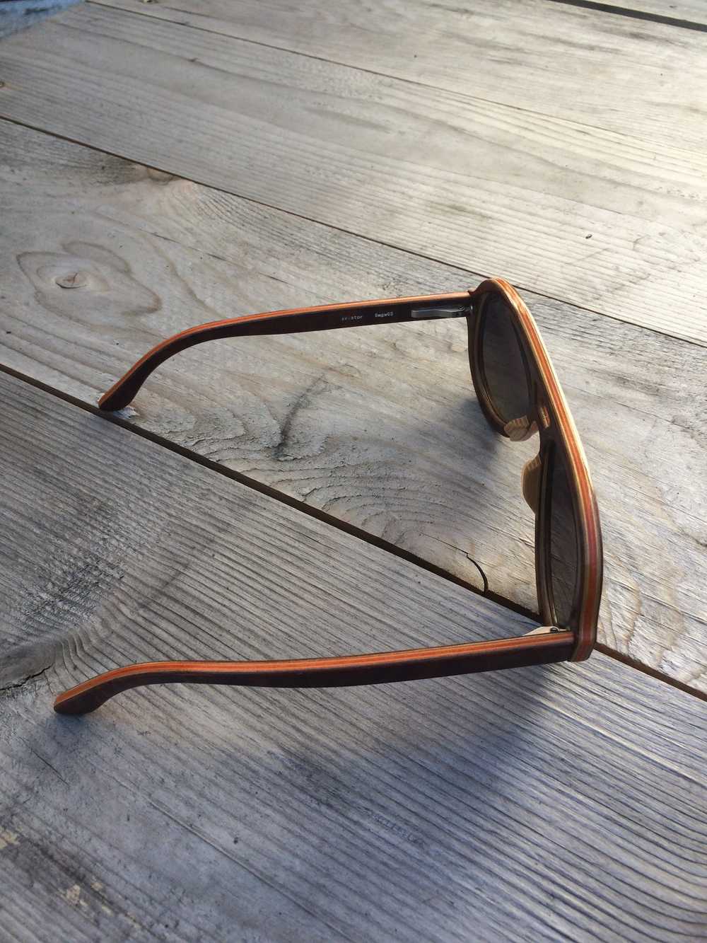 Vintage Handmade in Ohio, USA Wooden Sunglasses - image 4