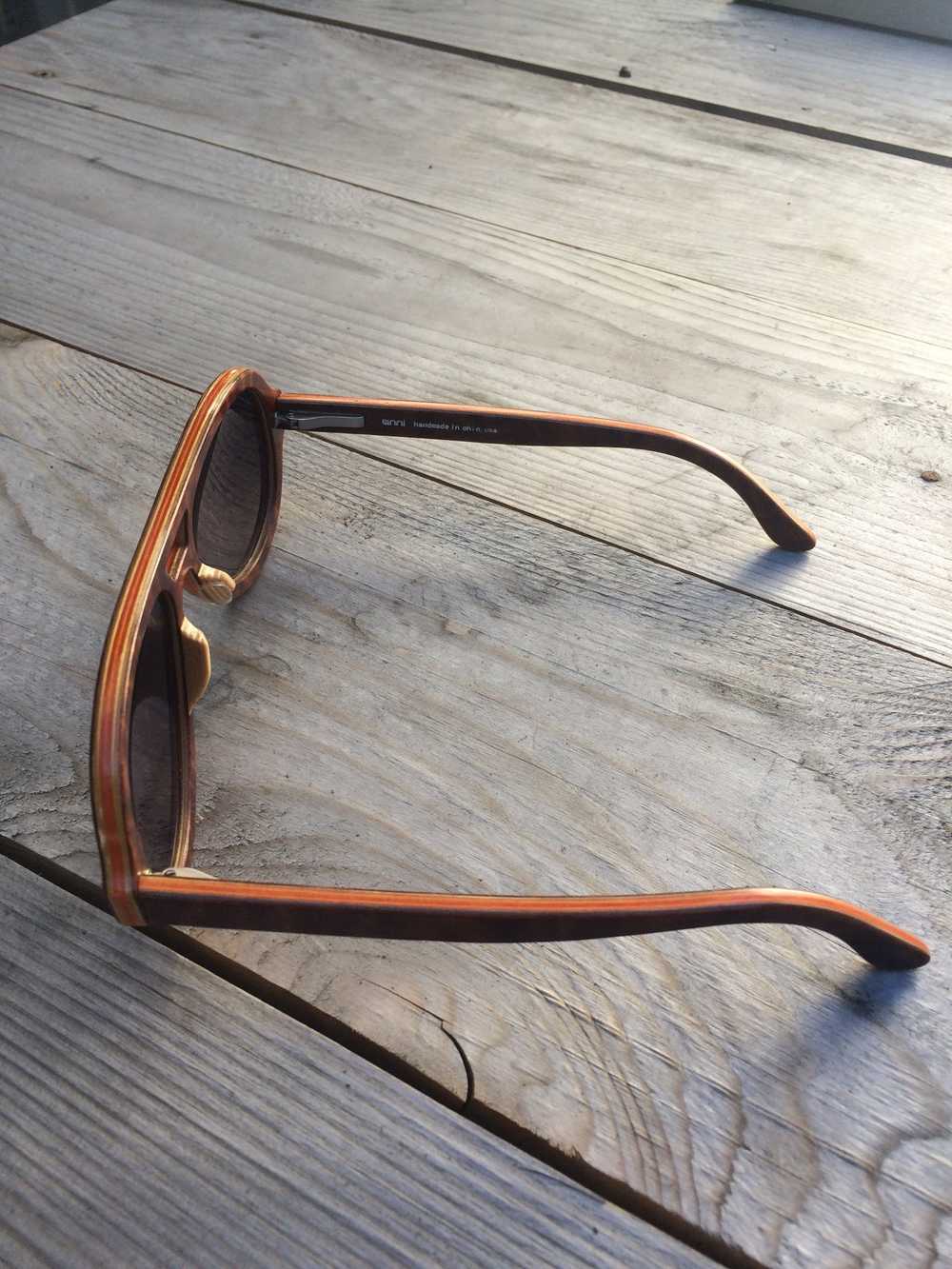 Vintage Handmade in Ohio, USA Wooden Sunglasses - image 6