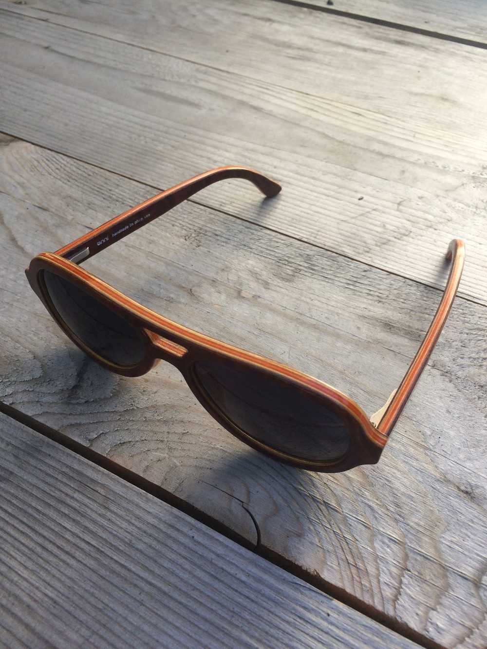 Vintage Handmade in Ohio, USA Wooden Sunglasses - image 7