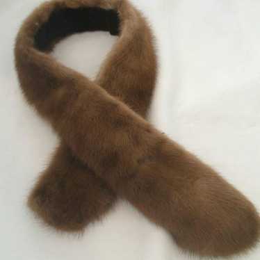 Mink fur collar brown - image 1