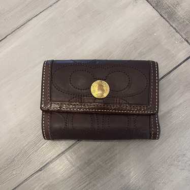 Vintage Coach leather trifold wallet
