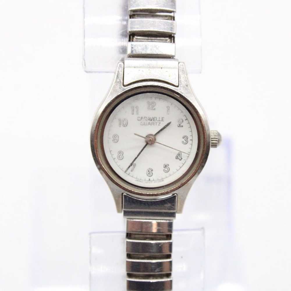 Vintage CARAVELLE Watch Womens Silver Tone Stainl… - image 2