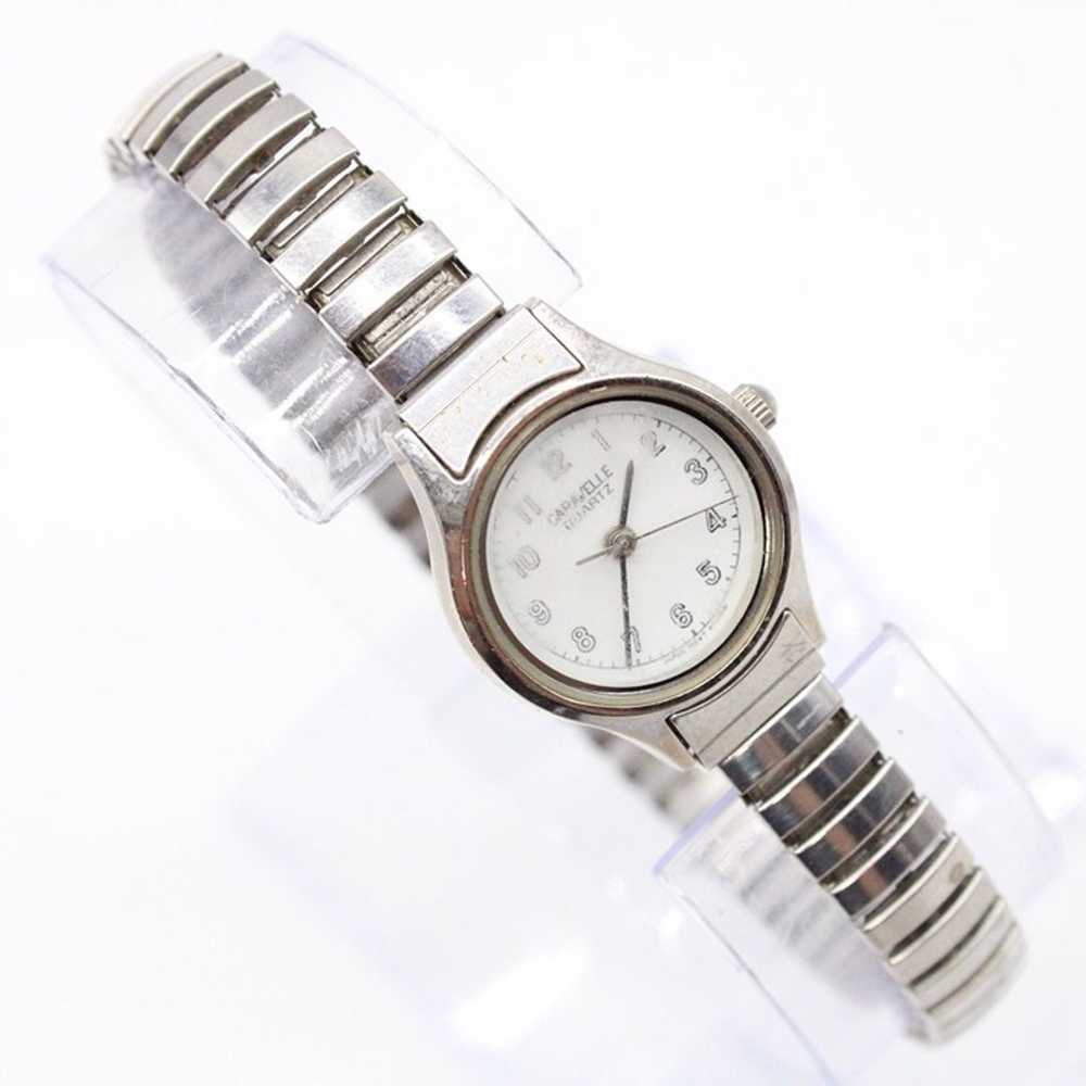 Vintage CARAVELLE Watch Womens Silver Tone Stainl… - image 4