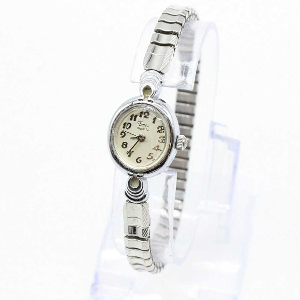 Vintage Timex Watch Quartz Women's Silver Tone St… - image 1
