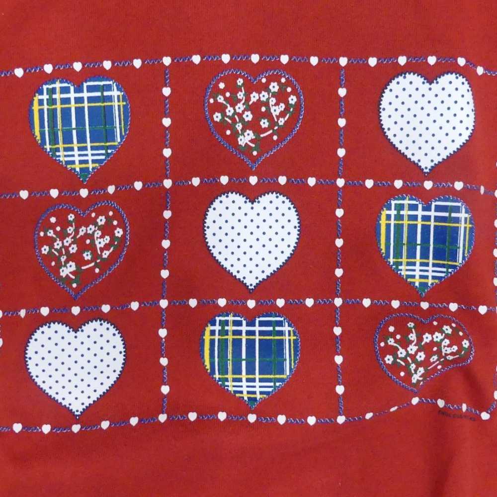 Vintage Endless Designs Hearts Vintage 1990's Red… - image 3