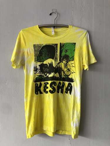 Kesha Ke$ha yellow tie dye shirt panther size large adventures macklemore store tour