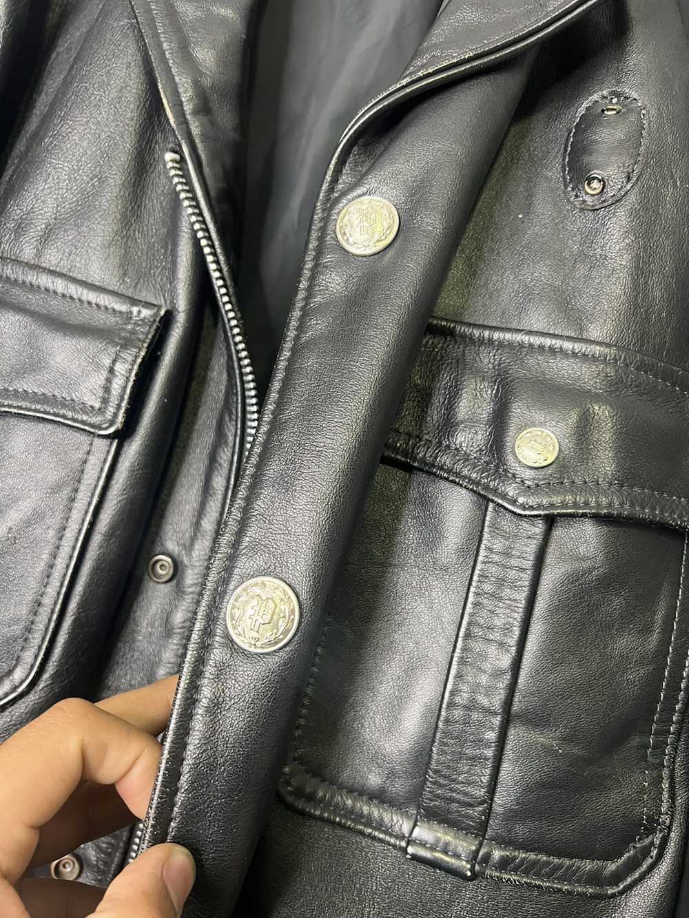 Leather Jacket × Streetwear × Vintage Vintage Pol… - image 3
