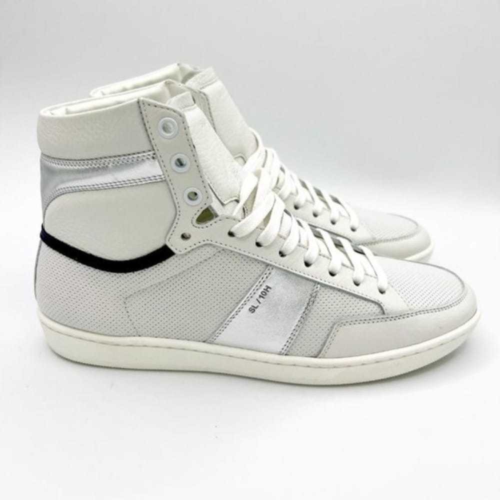 Saint Laurent Sl/100H leather high trainers - image 3