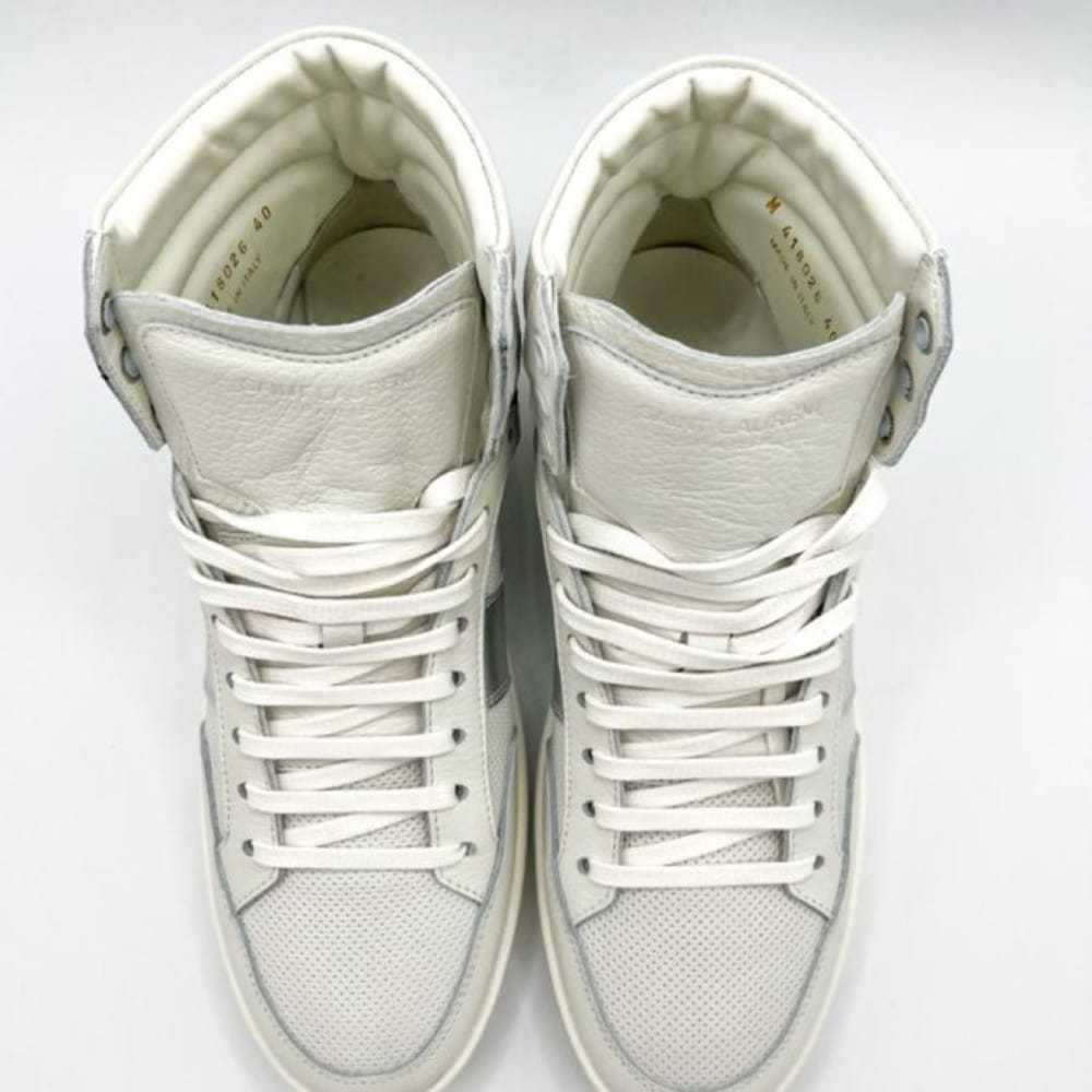 Saint Laurent Sl/100H leather high trainers - image 7