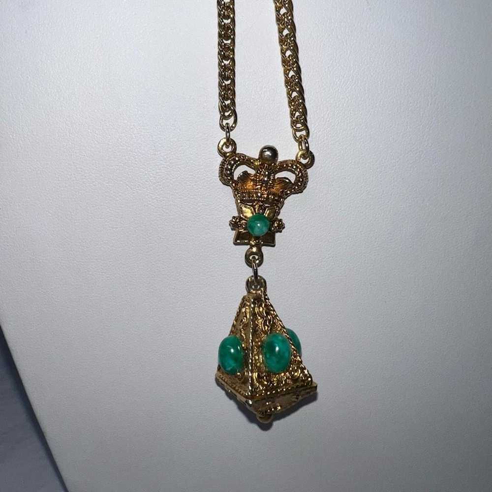Vintage Vintage Lariat Necklace Etruscan Revival … - image 2