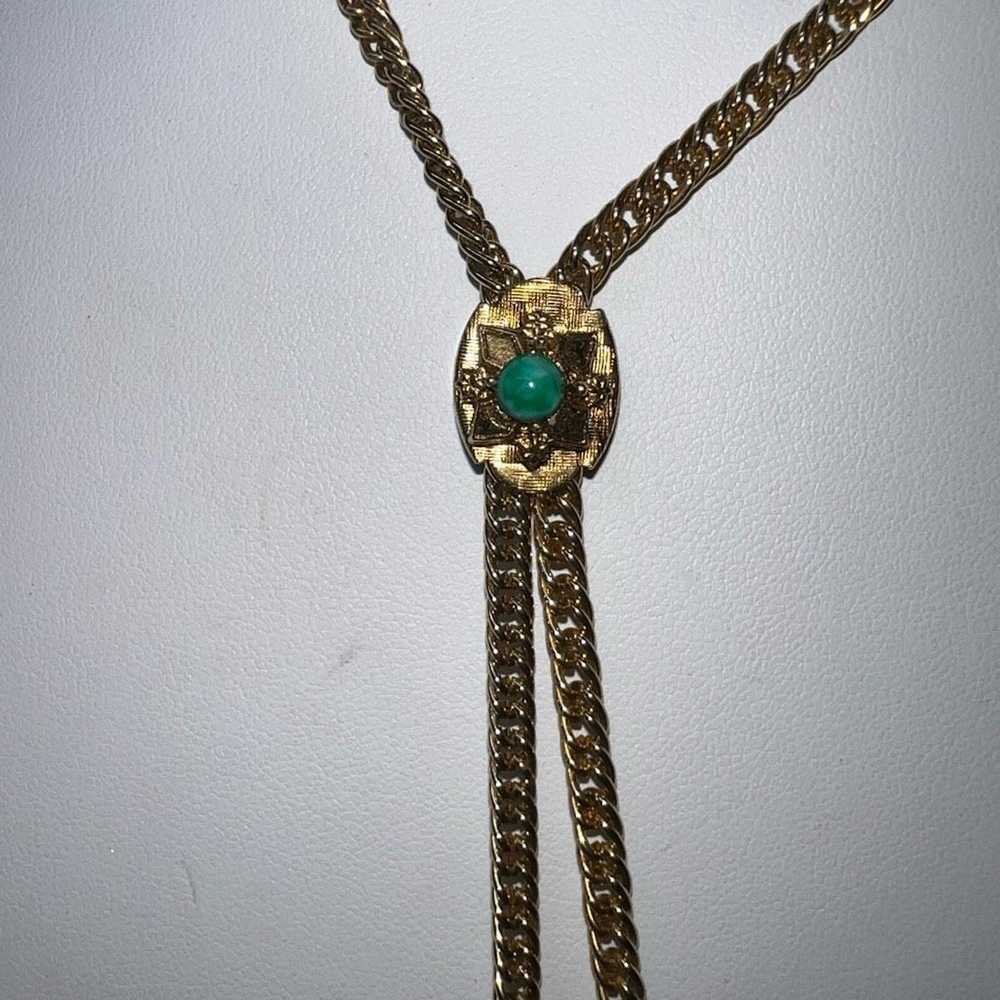 Vintage Vintage Lariat Necklace Etruscan Revival … - image 3