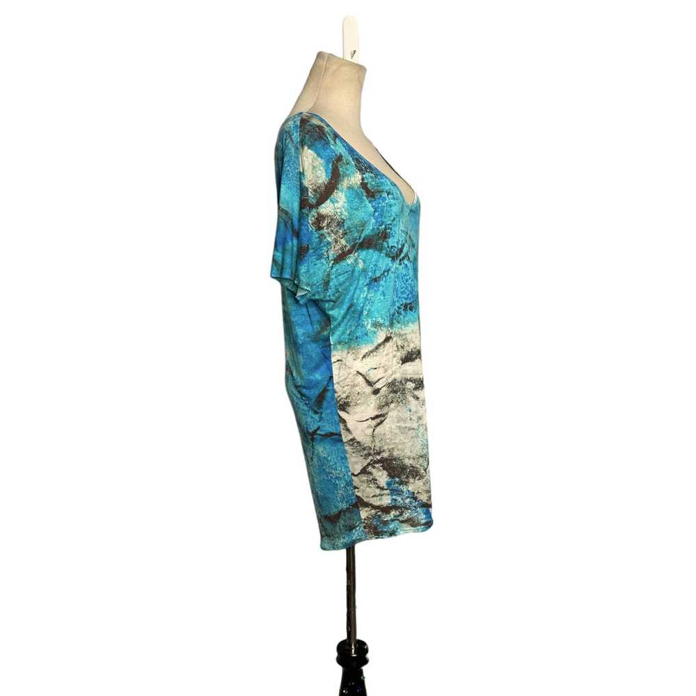 Anthropologie ETT TWA blue splatter short sleeves… - image 11