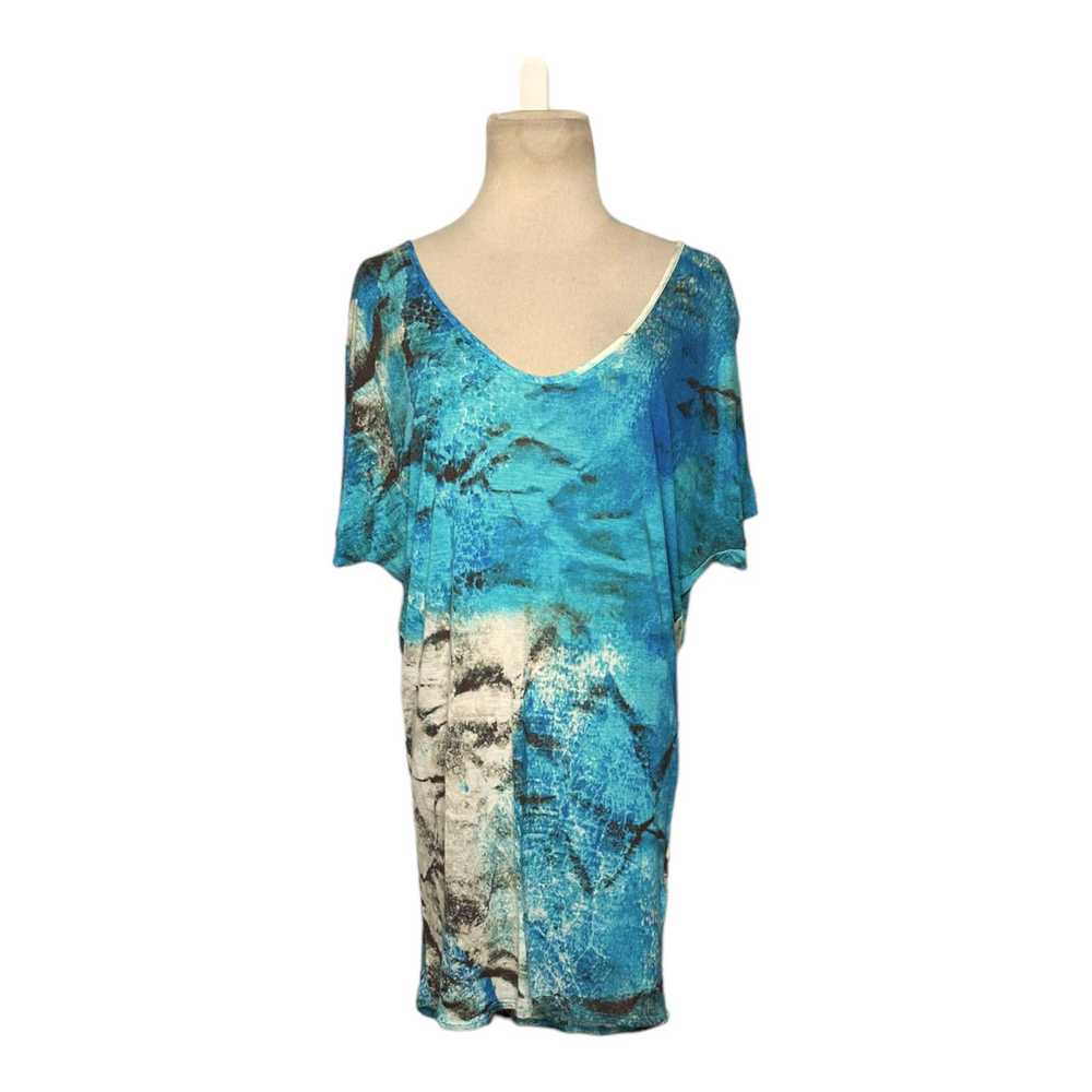 Anthropologie ETT TWA blue splatter short sleeves… - image 12