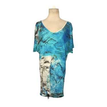 Anthropologie ETT TWA blue splatter short sleeves… - image 1