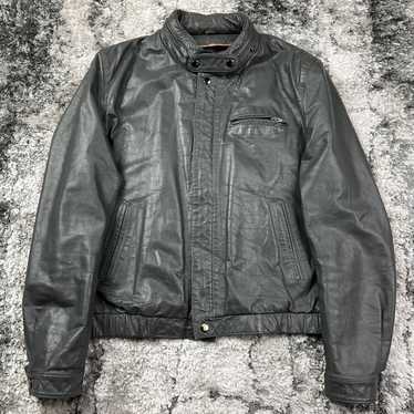 80s men's leather jacket - Gem