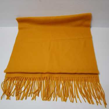 Vintage Vintage Baskin Yellow Ochre Wool Scarf, Ma