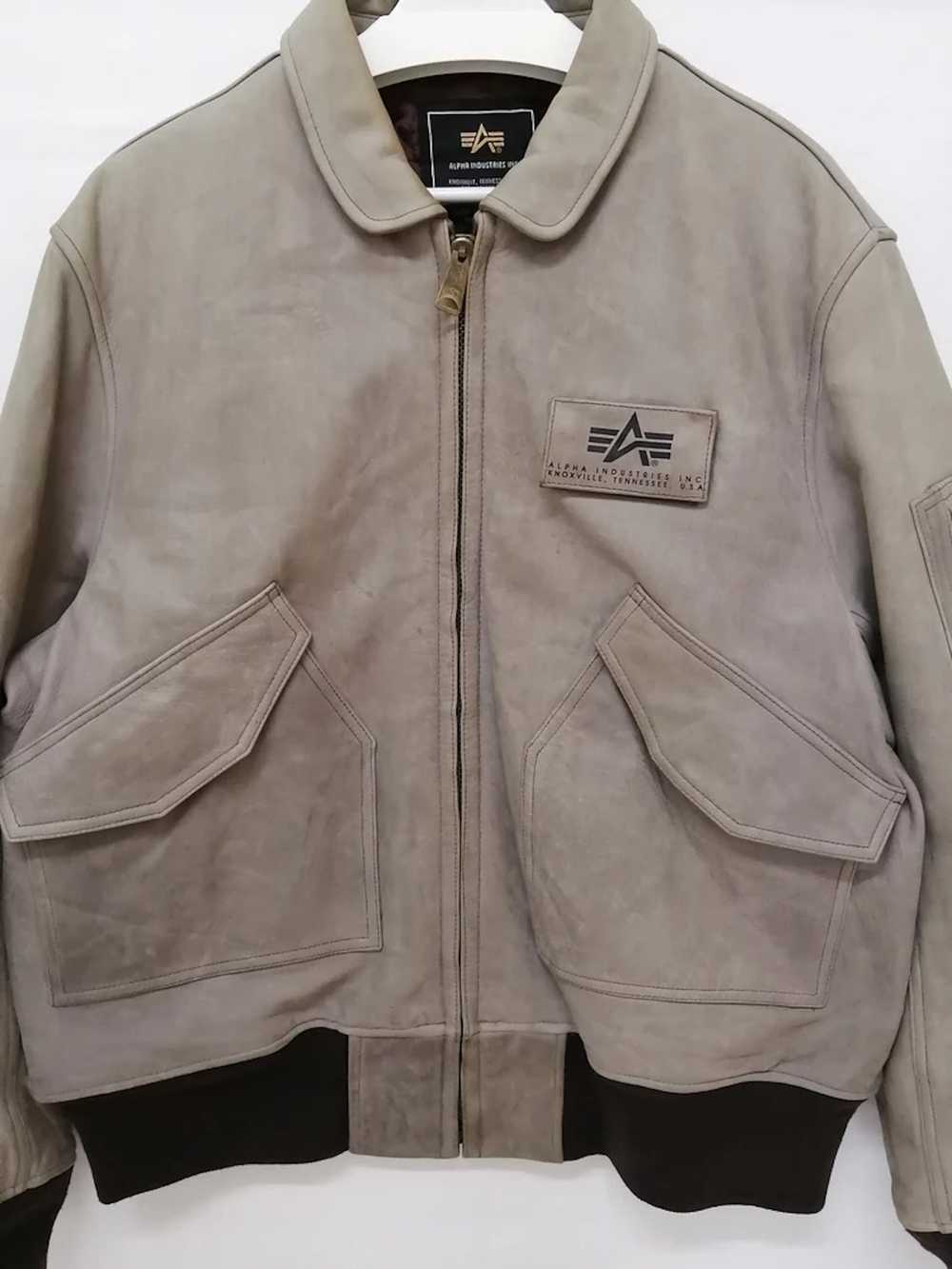 Alpha Industries × Leather Jacket × Rare 🔥RARE🔥… - image 2