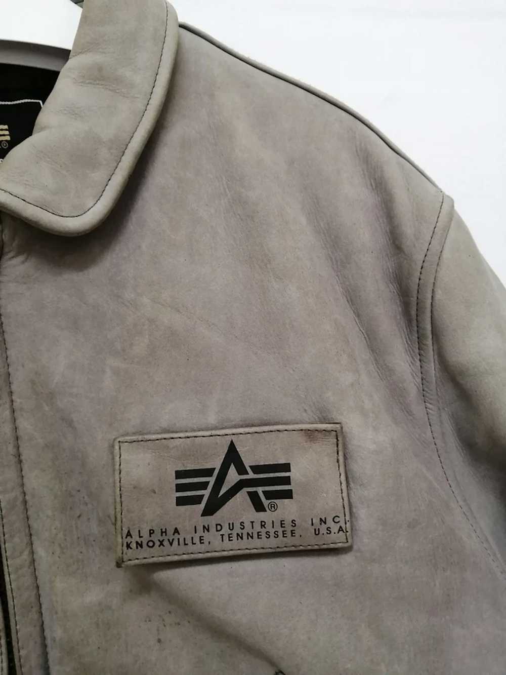 Alpha Industries × Leather Jacket × Rare 🔥RARE🔥… - image 5