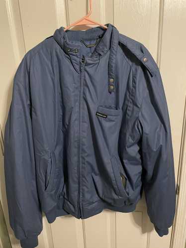 Vintage Members Only Clubhouse Puffer - Brown And Blue Retro