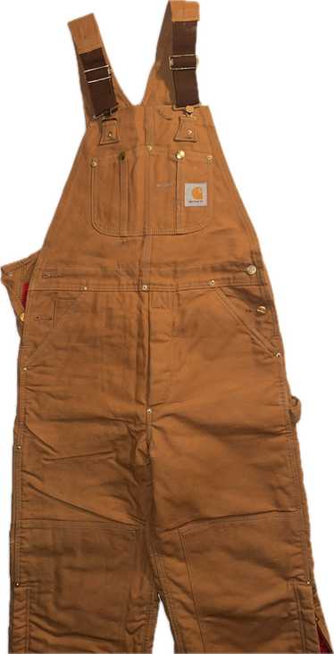 Carhartt Men's Quilt-Lined Loose-Fit Firm-Duck Insulated Bib Overalls