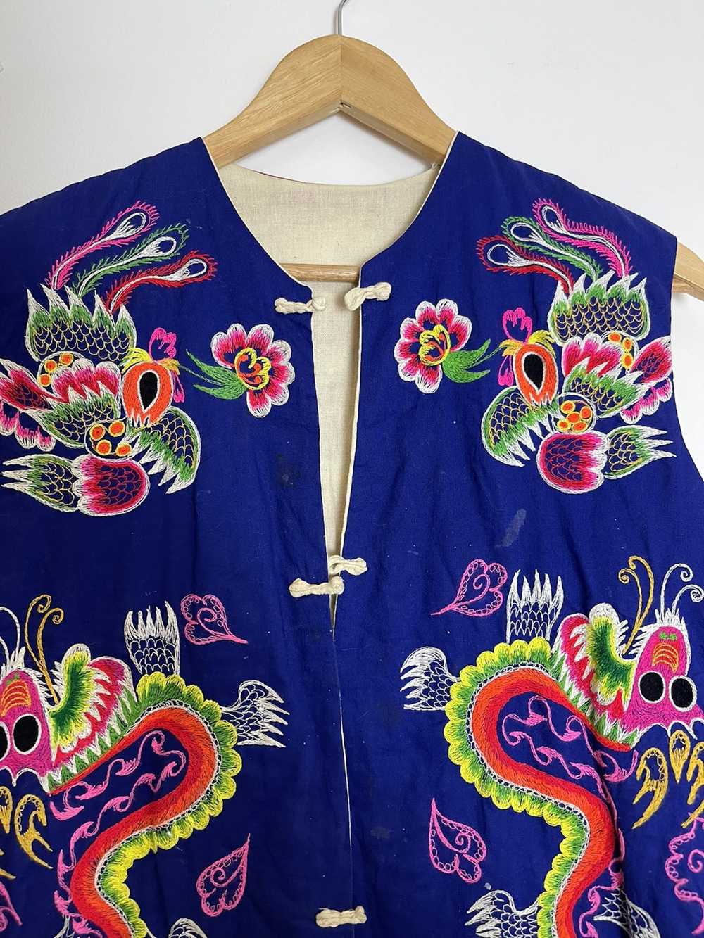 Handmade × Vintage 80s Chinese(?) hand stitched p… - image 3