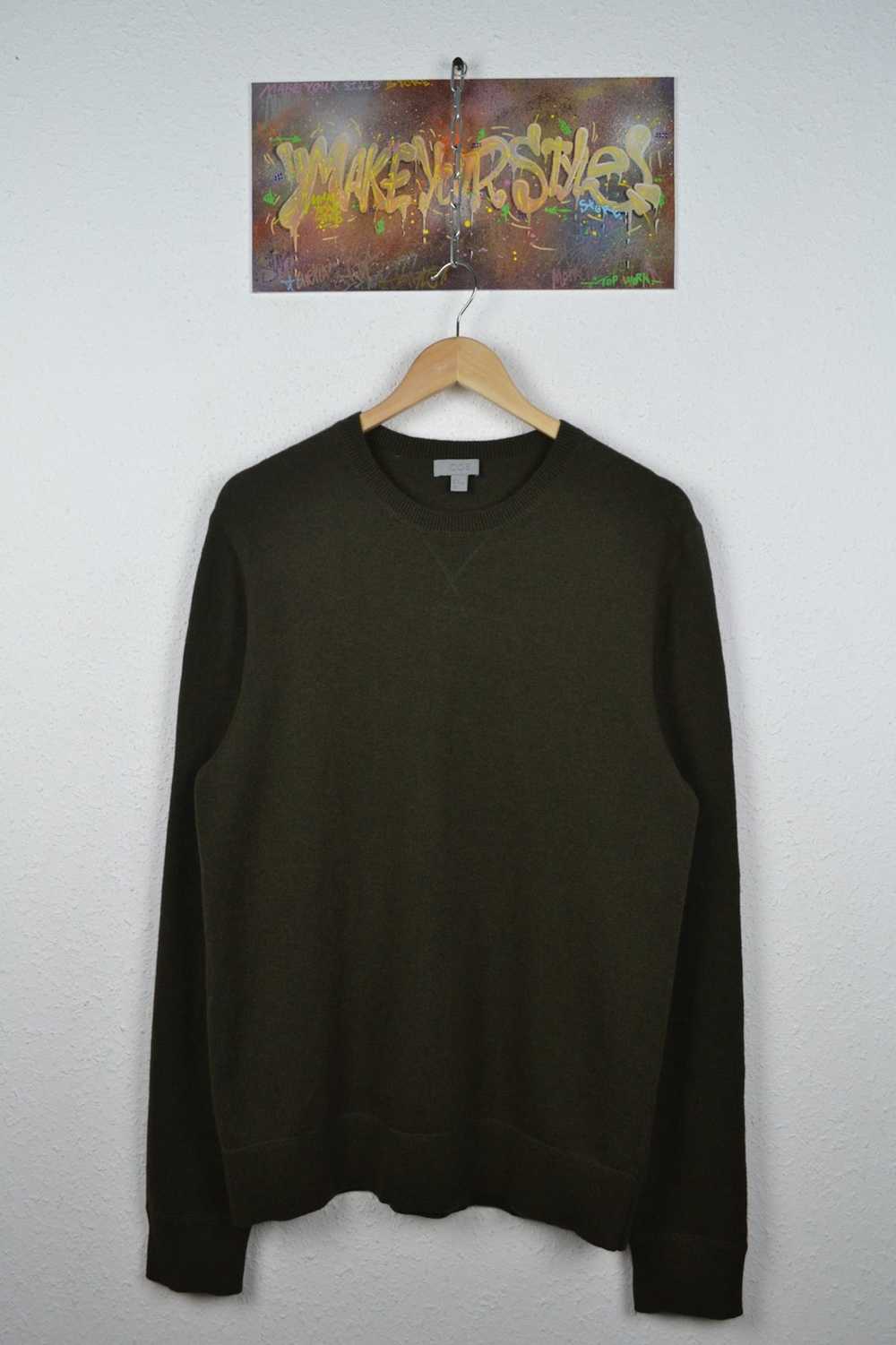 Cos × Streetwear Cos Basic Olive Crew Neck Sweate… - image 2