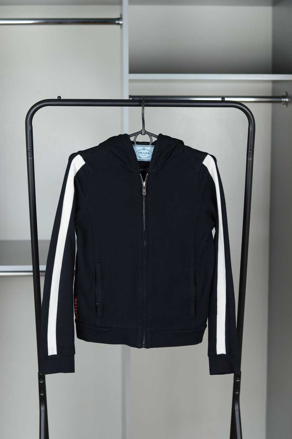 Prada Prada Red Tab Hoodie Stripe - image 1