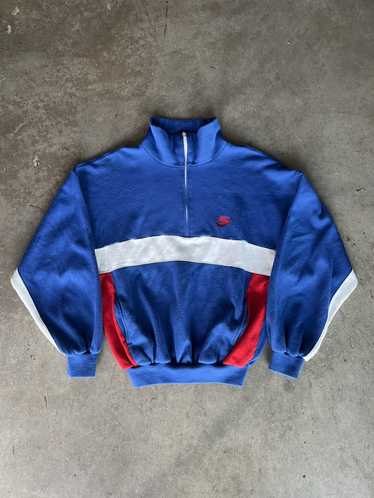 Nike × Vintage 1980s Nike Quarter Zip Made in Ital