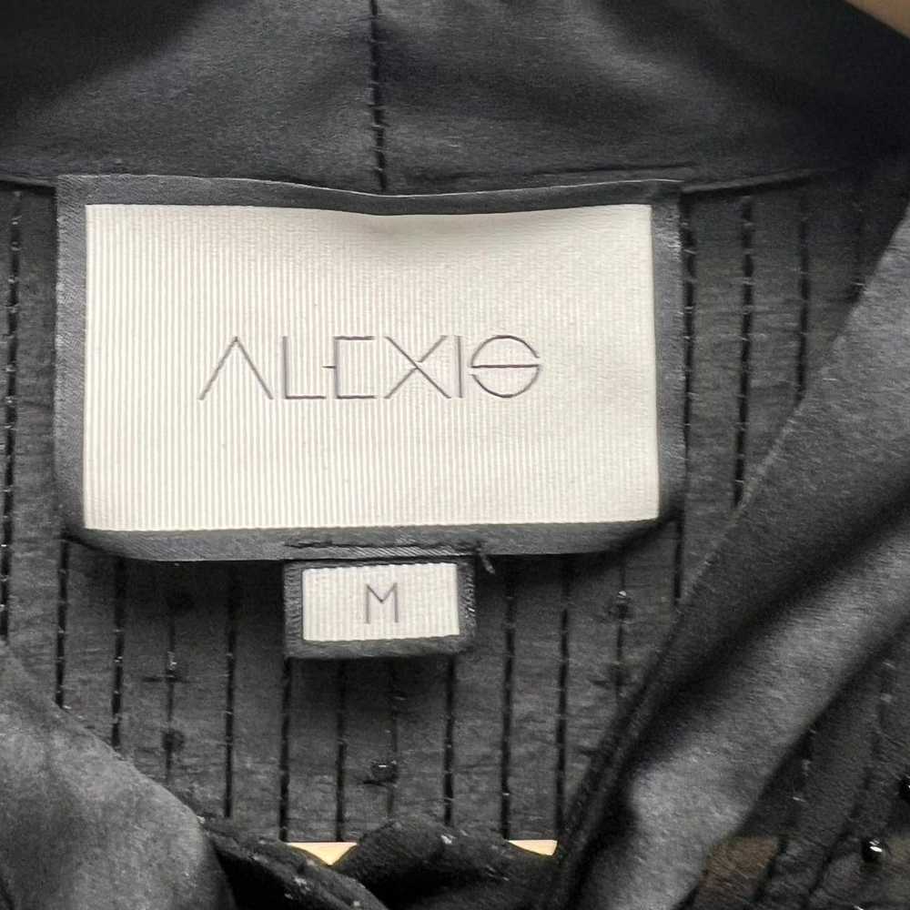 Alexis ALEXIS Black Beaded Button Down Shirt Tie … - image 3