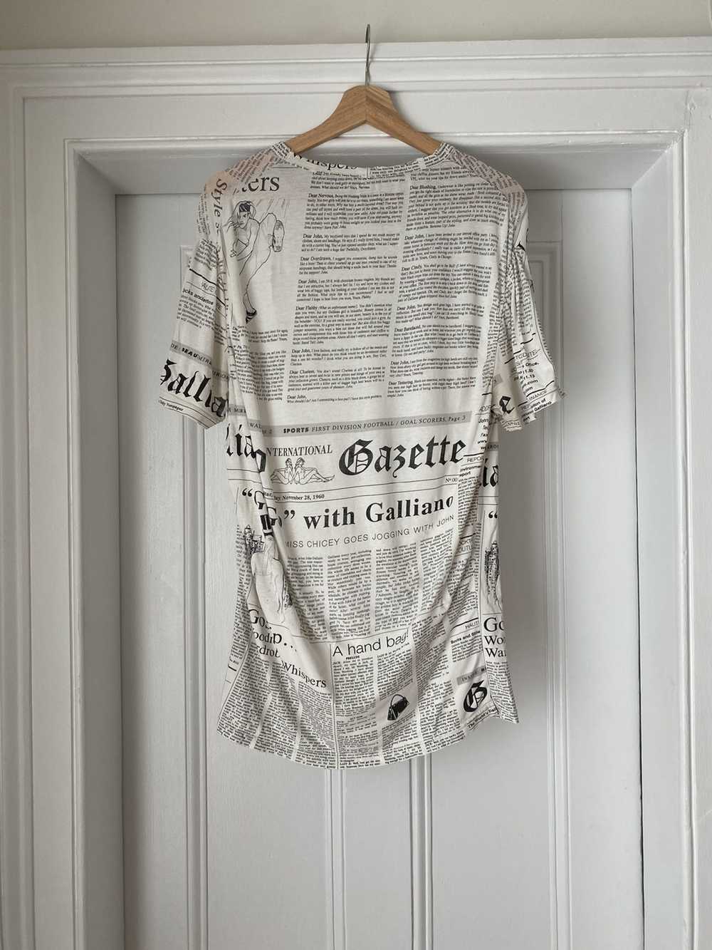 John Galliano Rare John Galliano Newsprint T Shirt - image 2