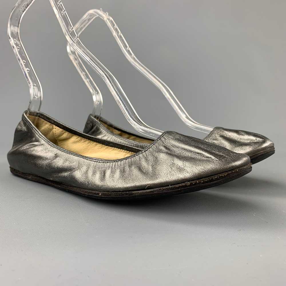 Lanvin 2007 Silver Leather Ballet Flats - image 2