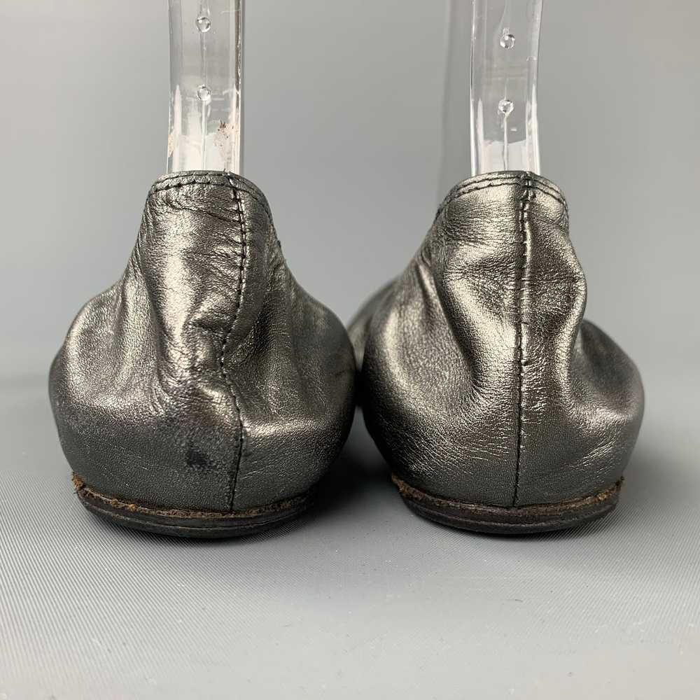 Lanvin 2007 Silver Leather Ballet Flats - image 5