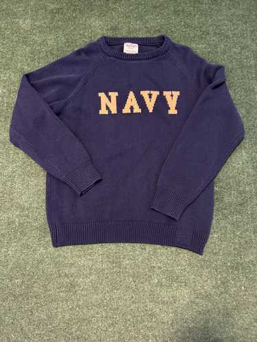 Streetwear × Usa Hand Knit × Vintage Vintage Navy 