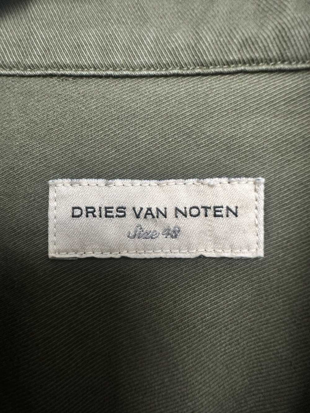 Dries Van Noten Khaki Green Button-Up Overshirt - image 3