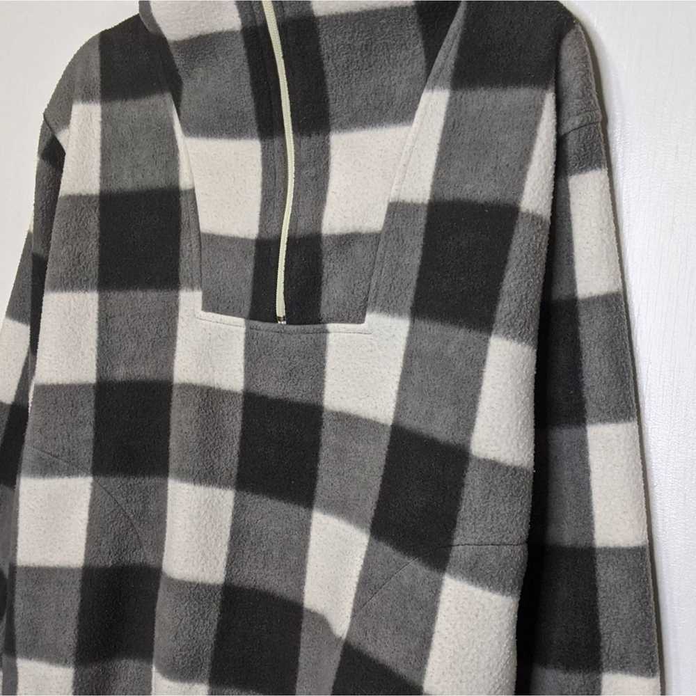 Vintage Vintage Fleece Plaid Pullover Sweatshirt … - image 2