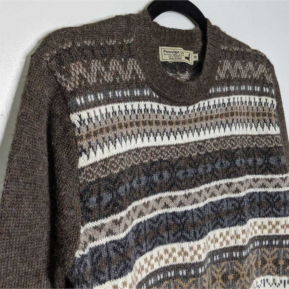 Vintage Vintage Peruvian Link Alpaca Sweater Stri… - image 5